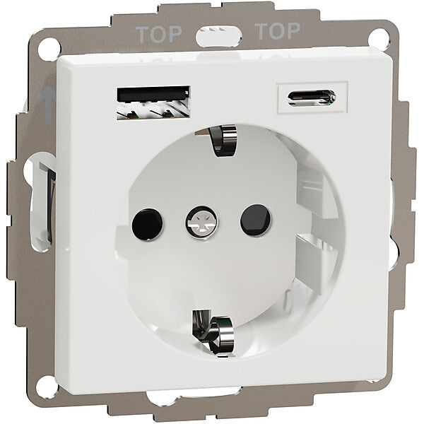 ELSO Steckdose mit BRS und USB TypA+C 3ATPb Joy rws ELG365354